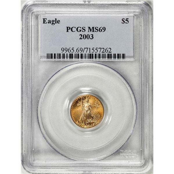 2003 $5 American Gold Eagle Coin PCGS MS69