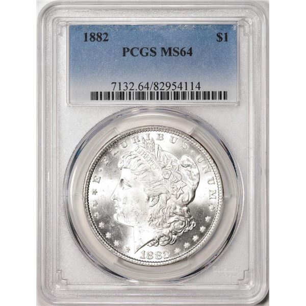 1882 $1 Morgan Silver Dollar Coin PCGS MS64