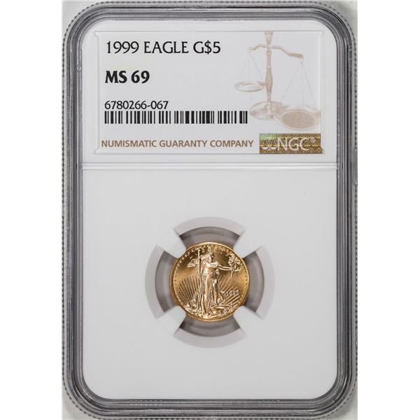 1999 $5 American Gold Eagle Coin NGC MS69