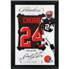 Image 1 : NICK CHUBB SIGNED CLEVELAND BROWNS 1 OF 1 SPORTS CARD EDITION CUSTOM FRAMED JERSEY (BECKETT COA)