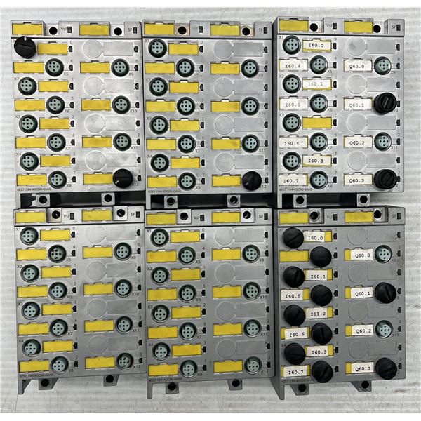 Lot of (6) Siemens #6ES7 194-4DC00-0AA0 Connecting Module