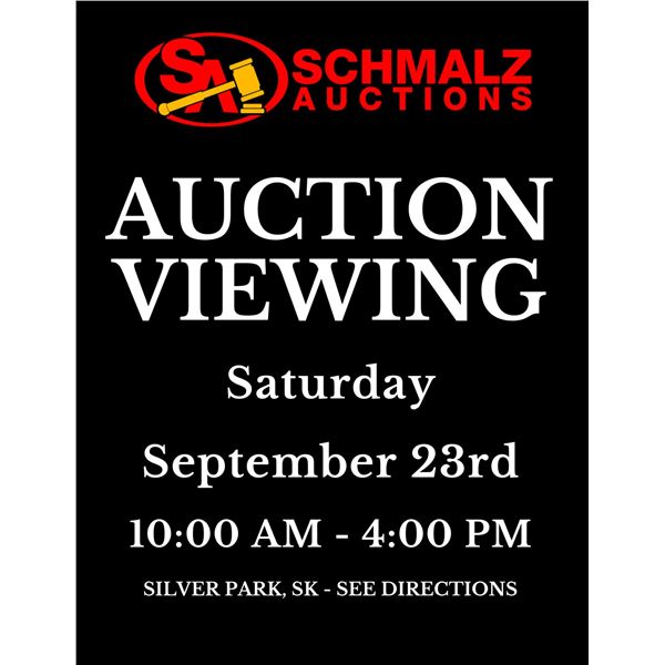 Viewing: Saturday September 23rd 2023 10am - 4pm