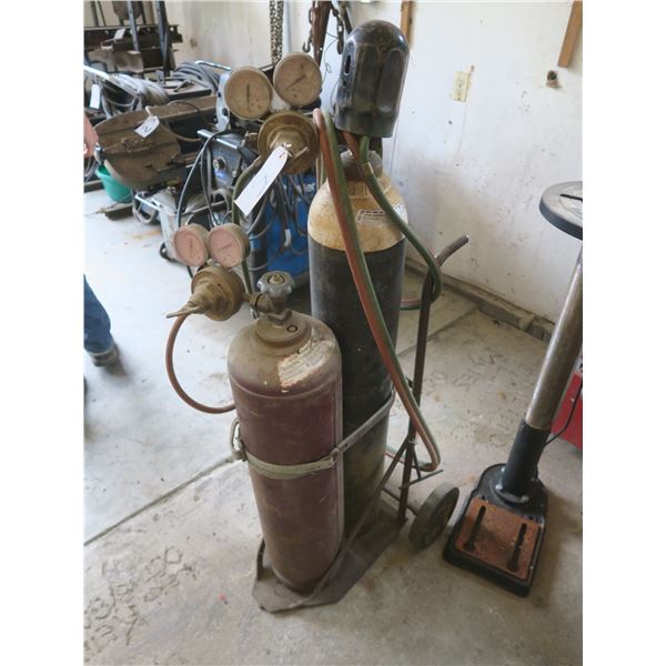 Acetylene Torch tanks with dolly