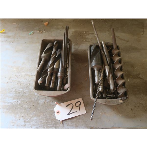 2 Small Bins of Drill Press bits