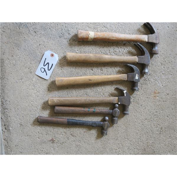 Lot of Assorted vintage hammers
