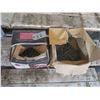Image 1 : Partial Box of Nails (3-1/4” 12d BRT spiral nails) + Partial box of 4” titan steel nails