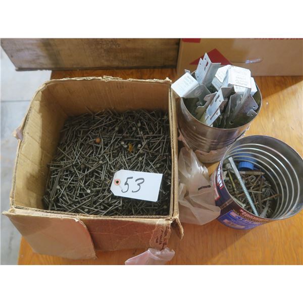 Lot of Assorted nails & Joust hangers
