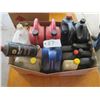 Image 1 : Box of assorted Automotive fluids: Motor oil, brake fluid, etc.
