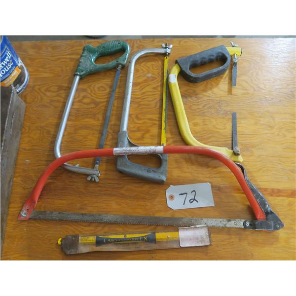 Lot of Hack saws
