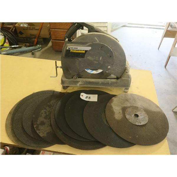 14” Chop saw with blades