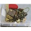Image 3 : Box of assorted hardware, parts, tools, etc.