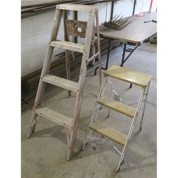 4 ft folding step ladder & 3 foot folding step ladder