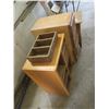 Image 6 : Wooden Furniture lot: Work Bench, Cabinet, Shelving unit, Hanging shelf