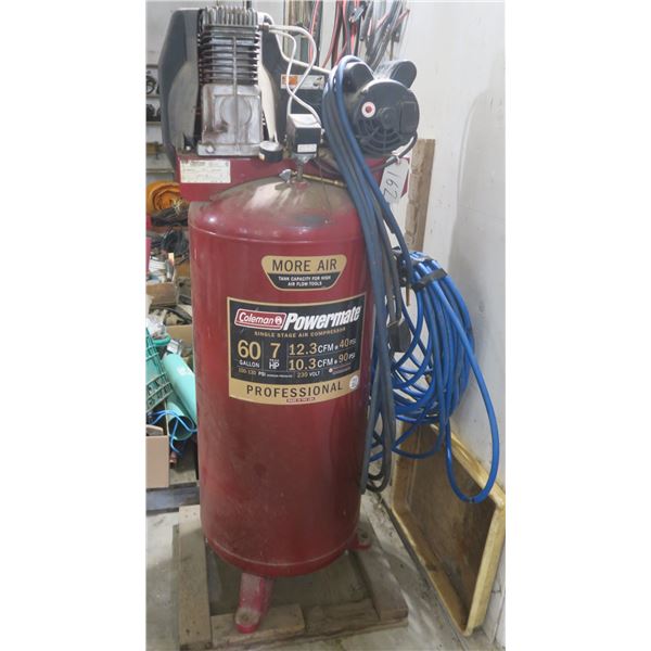 Coleman Powermate Single Stage Air Compressor 60 Gallon 7 peak HP 100