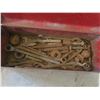 Image 3 : Metal Tool Box with Assorted wrenches & assortment nuts and bolts