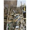 Image 4 : Pallet of misc. Items: Rope, metal parts, straps, vintage metal walker, etc.