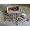 Image 1 : Wooden Box with assorted metal tools, parts, etc.