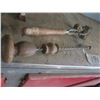 Image 4 : 2 Antique tools: and push drill, & Stanley planer
