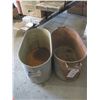 Image 1 : 2 Galvanized tubs (22.5”x 12”x 12")