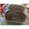 Image 3 : 2 Galvanized tubs (22.5”x 12”x 12")