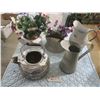 Image 1 : Lot of Assorted Enamel & Galvanized pots – perfect for your garden