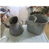 Image 2 : Lot of Assorted Galvanized watering pots – Perfect for your garden