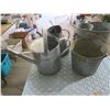 Image 3 : Lot of Assorted Galvanized watering pots – Perfect for your garden