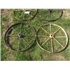 Image 3 : 2 Pairs of Welded metal tires – 2ft diameter – perfect for yard decor