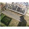 Image 3 : 49”x 21” Lawn bench (cast metal & wood)