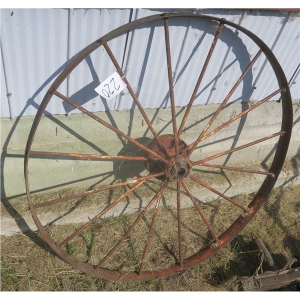 Antique Metal Tire 44”Diameter x 2”wide rim
