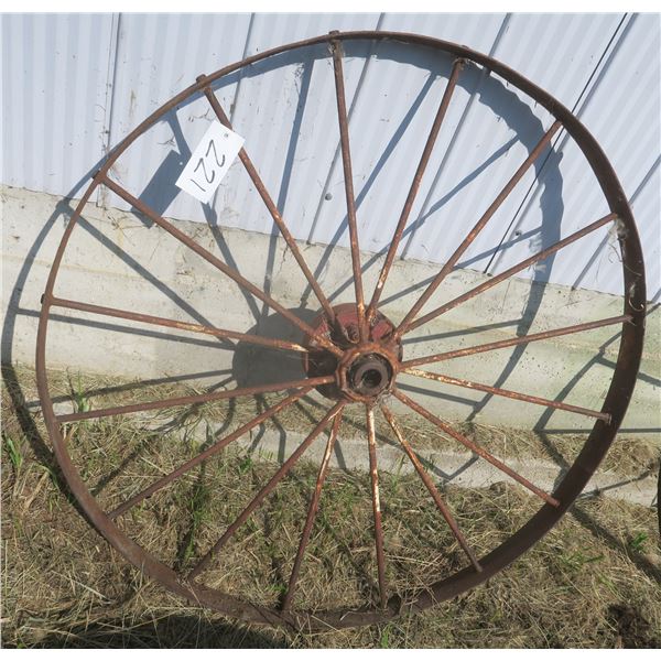 Antique Metal Tire 44”Diameter x 2”wide rim