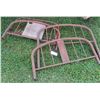 Image 1 : 47.5” x 26” antique metal bed frame parts – perfect for yard/garden decor