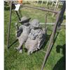 Image 1 : Cute decorative lawn ornament of boy & girl sitting on a swinging on a chair (31.5”x 36”)