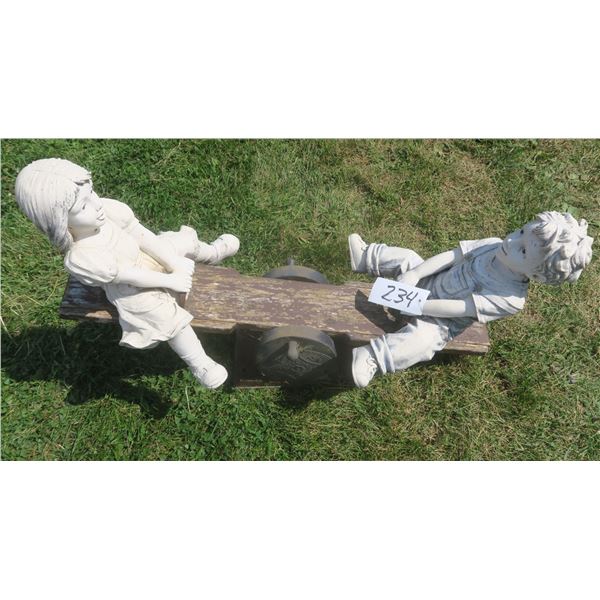 Boy & Girl on Teeter-totter Lawn Decoration – 3ft x 2ft