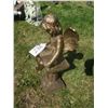 Image 2 : Fairy reading a book, sitting on a pedestal – lawn ornament – 2ft tall