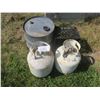 Image 1 : 2 Propane tanks with Galvanized drum – 15.5”diameter x 17.5”high