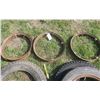 Image 8 : 3 Metal rim parts, & $ Tires (2 with rims) 5.25/5.50-20 & 4.50/4.75/5.00-20