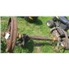 Image 1 : Antique Axle with Metal tires - 69" long 27.5" diameter