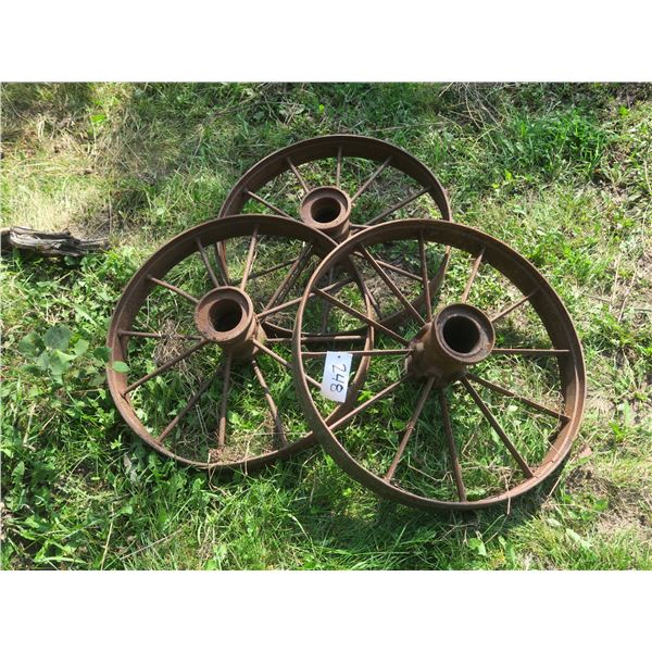 3 Metal tires (27.5"diameter x 4" rims)