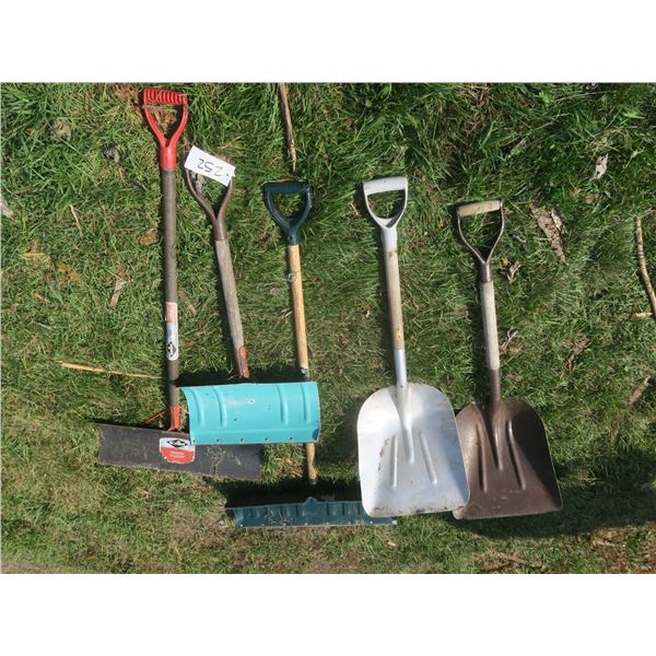 lot of assorted shovels