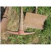Image 4 : Lot of yard tools: Shovel, Pick Axe, Post Auger