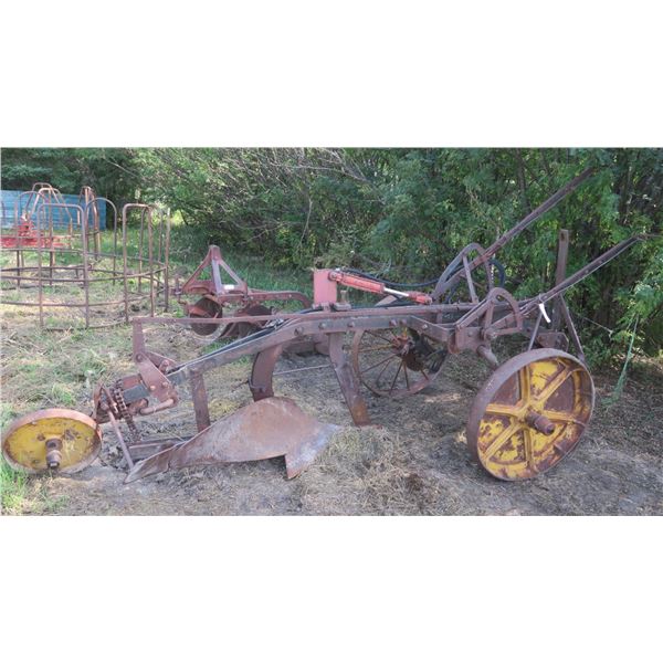 Antique plow - metal and wood