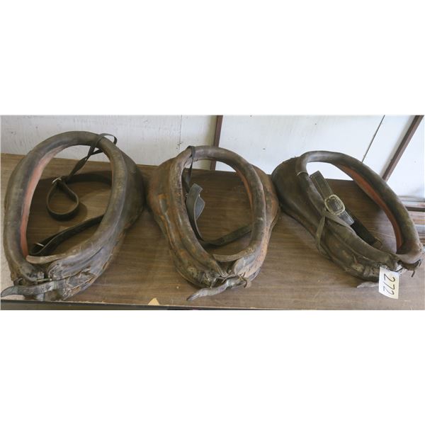 matching set of 3 horse collars - 2= 24", & 1=25"