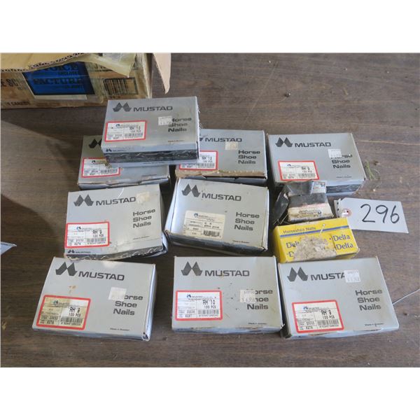 Box of Horse shoe nails (some boxes are brand new – sealed)