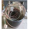 Image 1 : Large plastic tub of horse rope, etc.