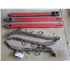 Image 1 : 3 metal 27” long horse hanes & 3 wooden horse tack pieces
