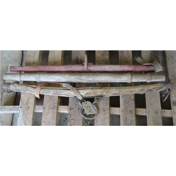 3 40” long horse yokes