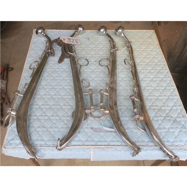 2 Pairs of Beautiful chrome horse hanes – 29.5” long