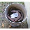 Image 1 : 5 gallon Bucket of horse shoes