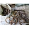 Image 1 : 2 gallon Bucket of horse shoes